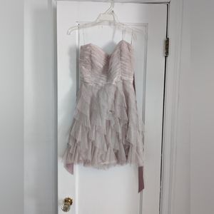 Champagne, Strapless formal midi,  size 7